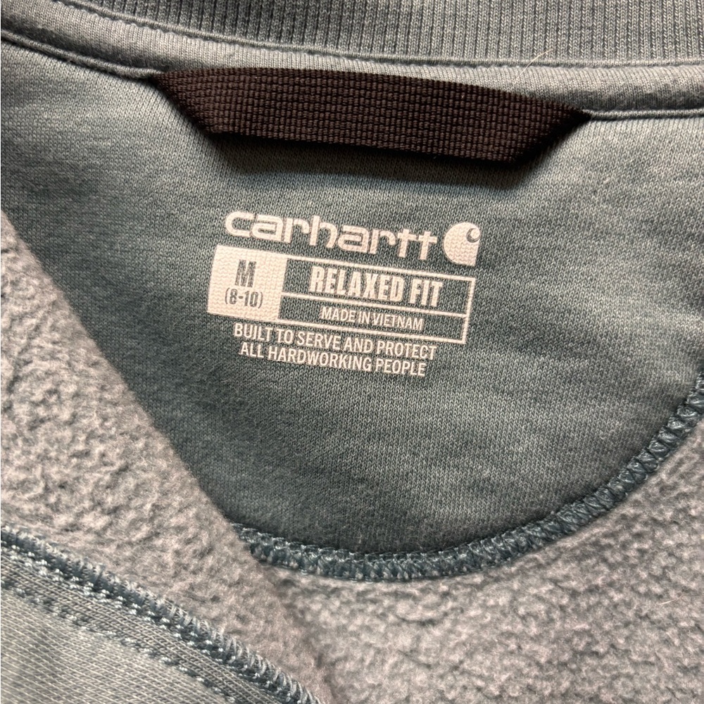 Carhartt Teal Zip-Up Sweater - Picture 2 of 2